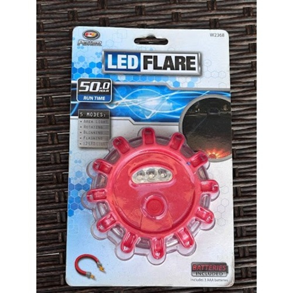 Panther LED Safety Flare Roadside‎ Emergency Light with Batteries Red
